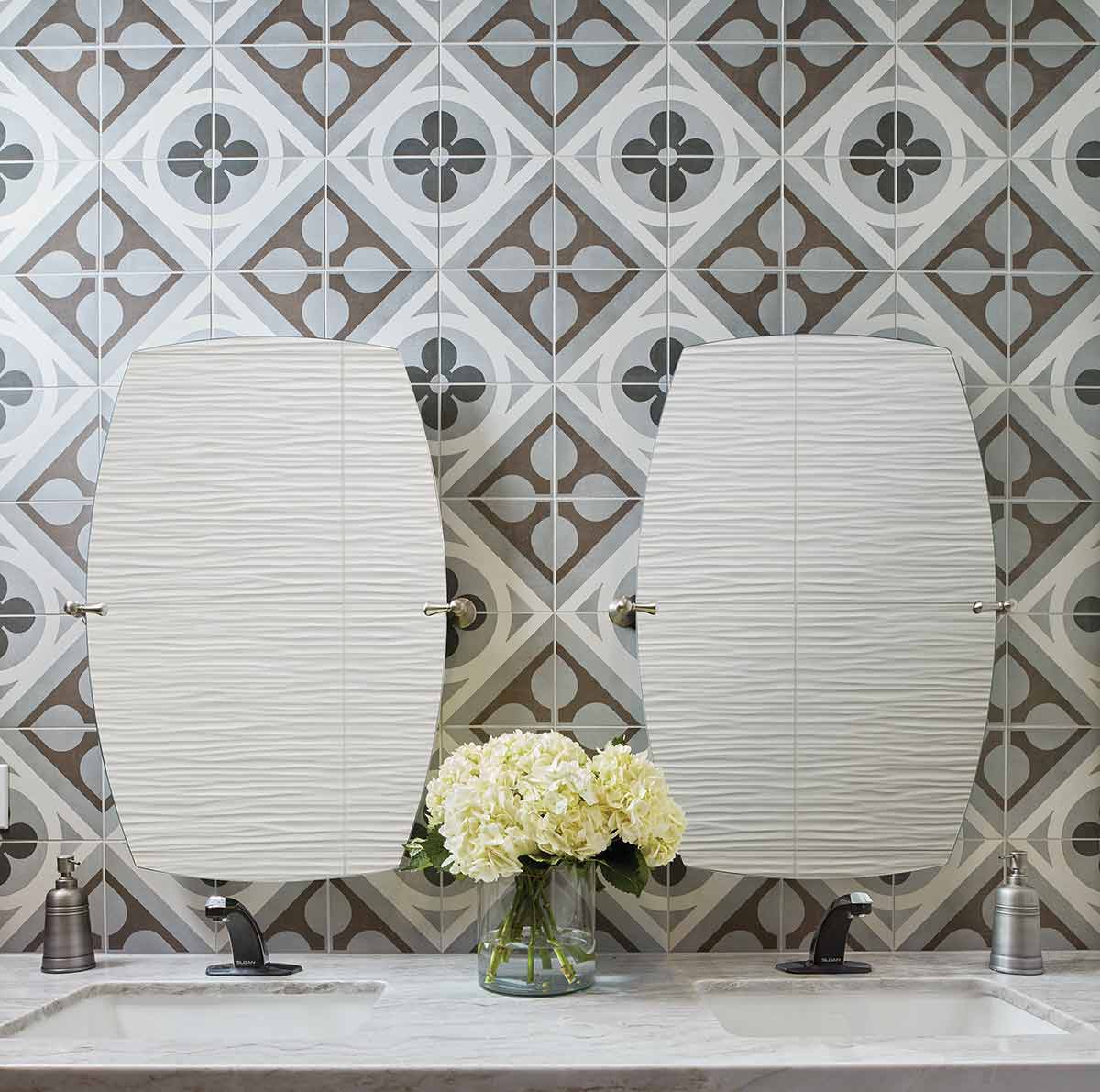 midcentury modern porcelain tile
