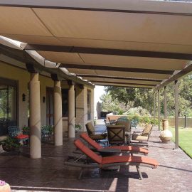 mesh fabric patio cover