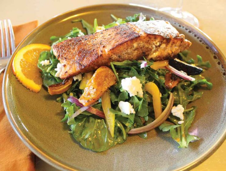 Orange Balsamic Salmon Salad