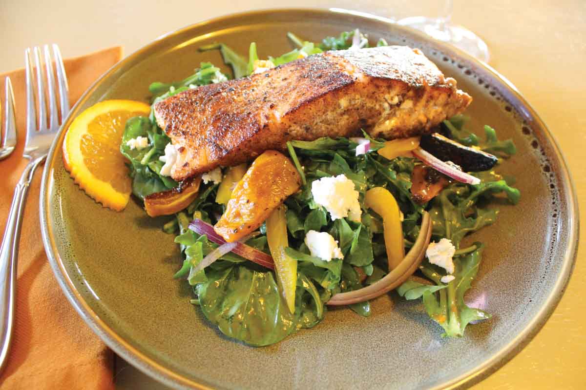 Orange Balsamic Salmon Salad