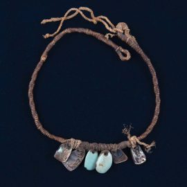 stone and shell pendant necklace
