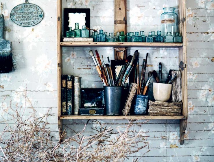 rustic shelving