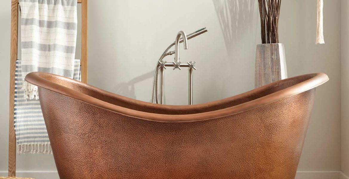copper bathtub