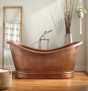 copper bathtub
