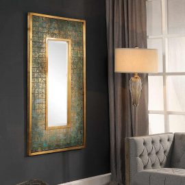 mirror in a shimmery frame