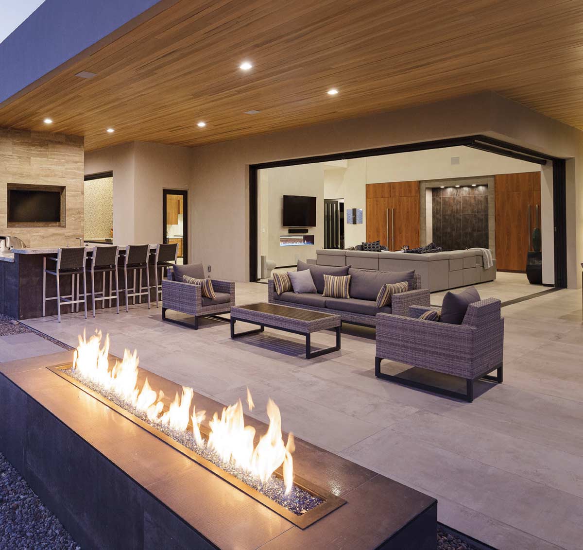 outdoor fireplace