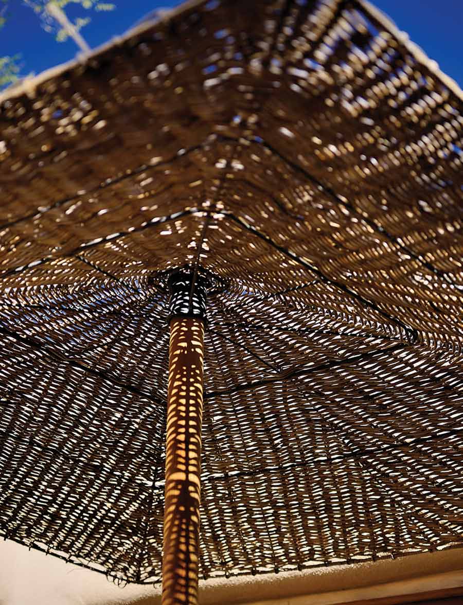 rattan umbrella