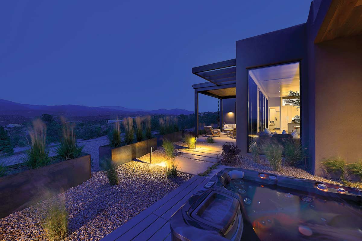 exterior at dusk