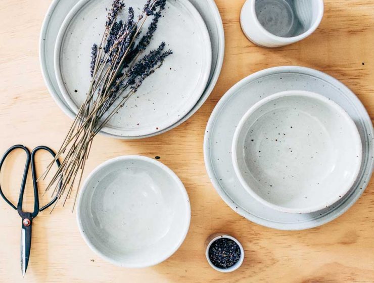 lavender placesetting