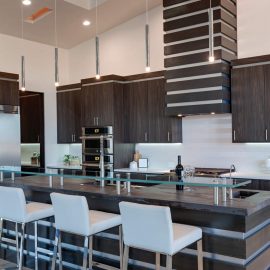contemporary open concept kitchen
