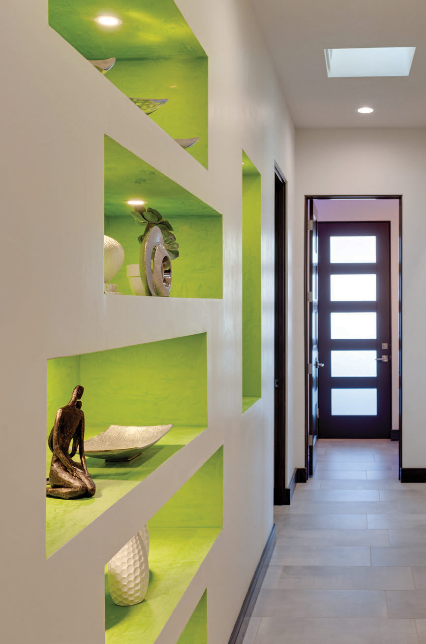 hallway built in niches