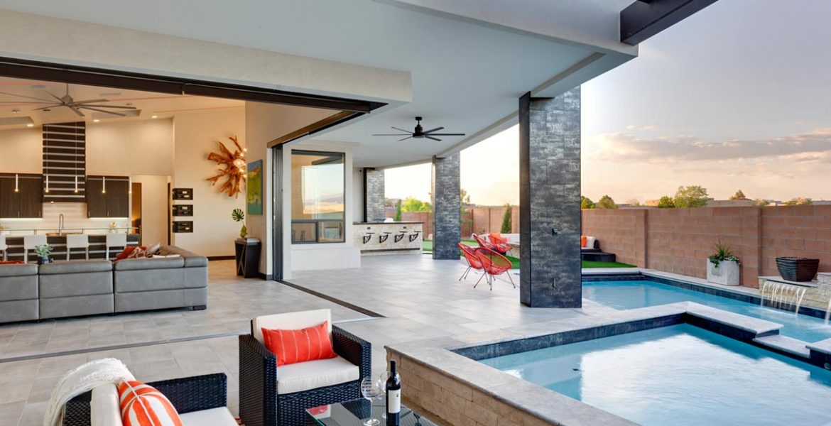 living room open to outside