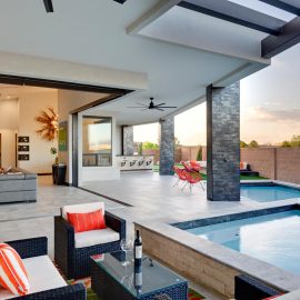 living room open to outside