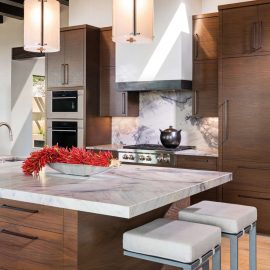 walnut cabinetry kitchen