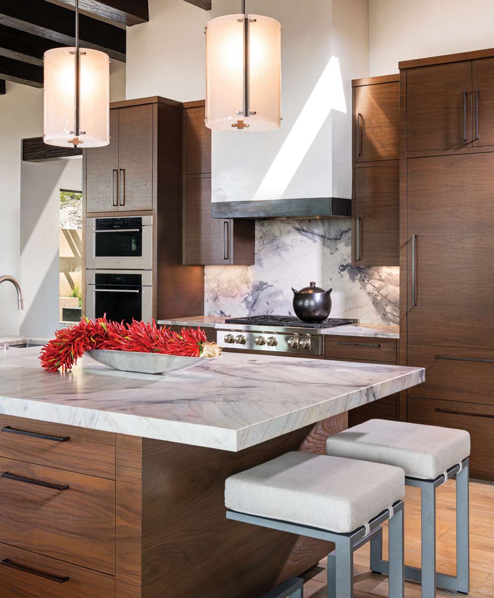 walnut cabinetry kitchen