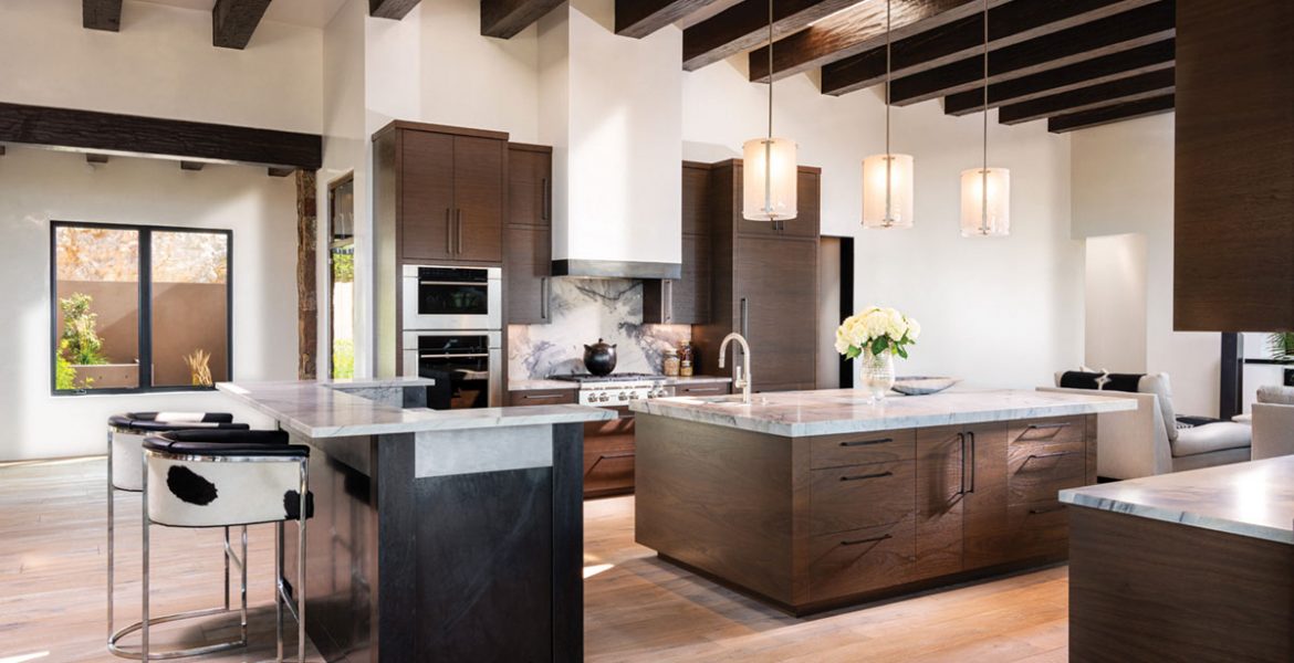 walnut contemporary kitchen