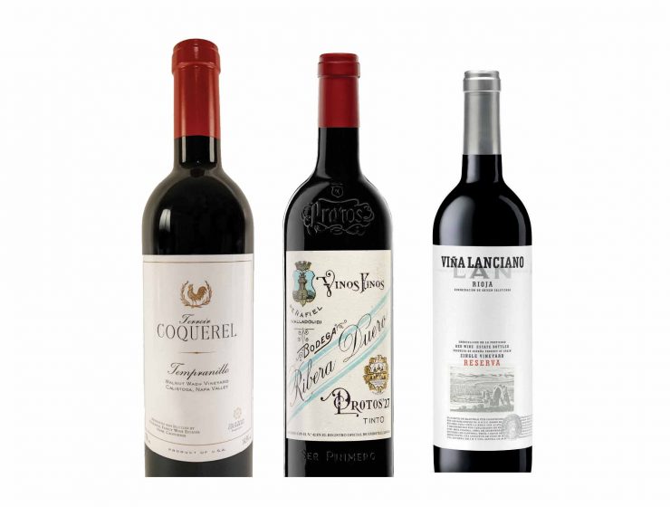 Tempranillo bottles