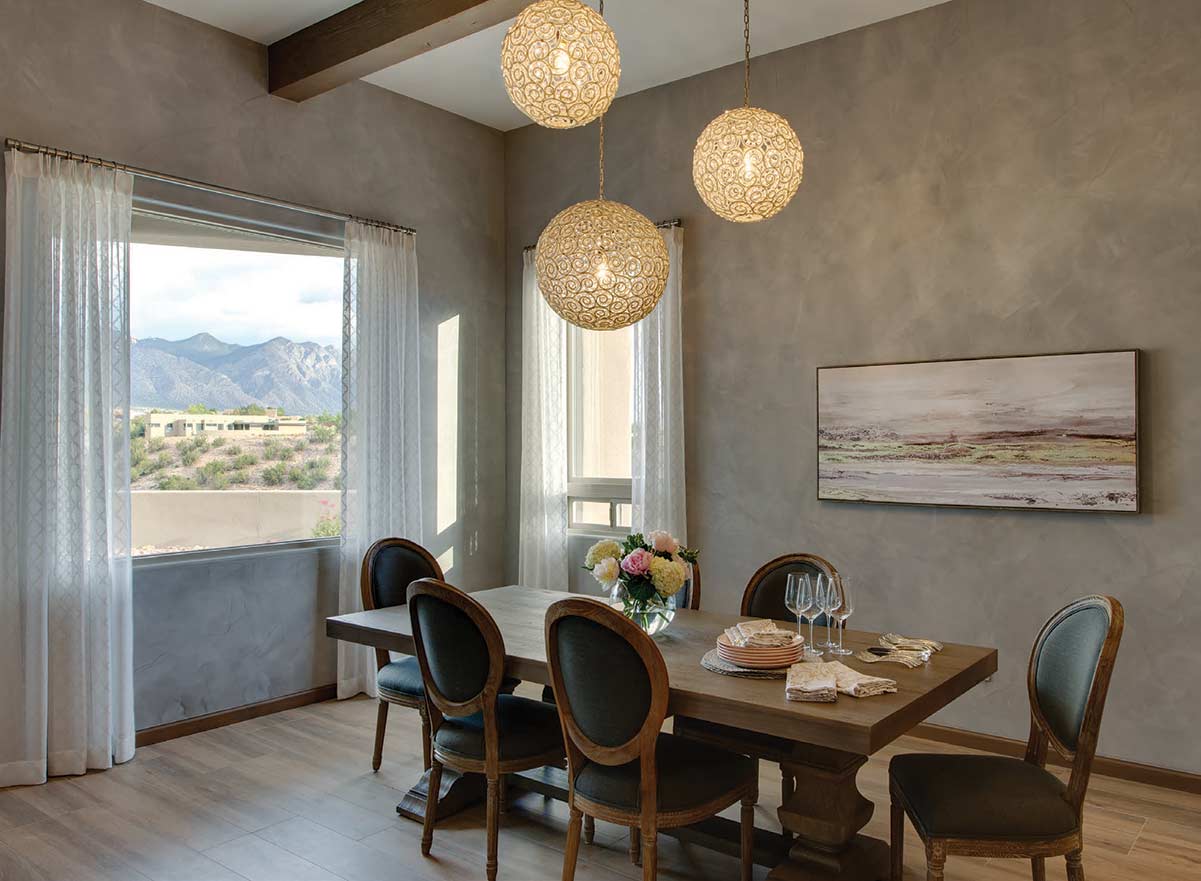 dining room fresco walls