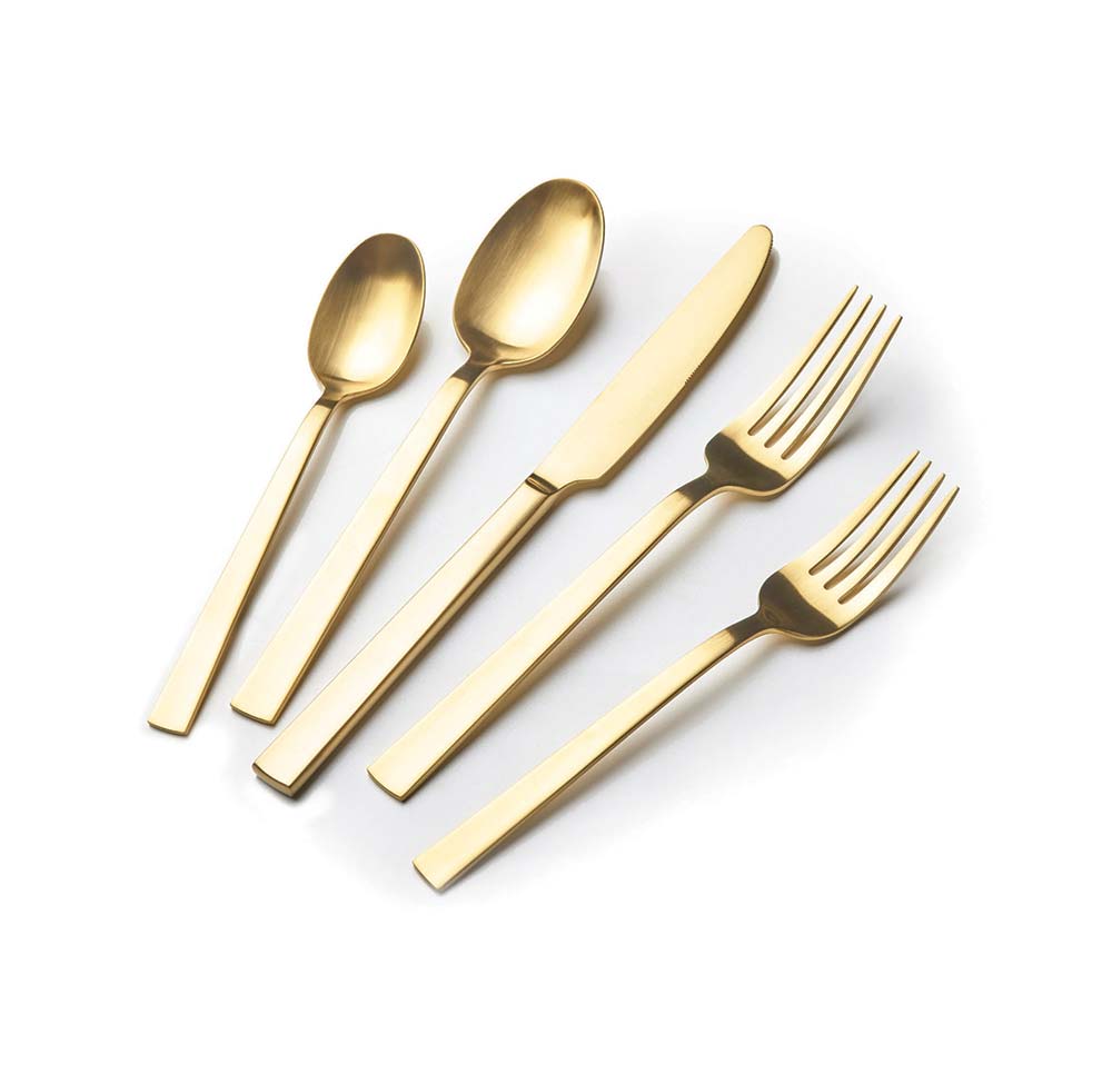 gold flatware