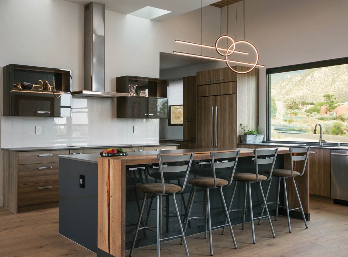 waterfall wooden countertops