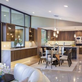 kitchen and dining