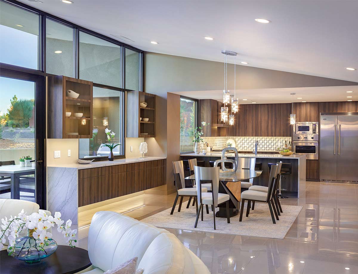 kitchen and dining