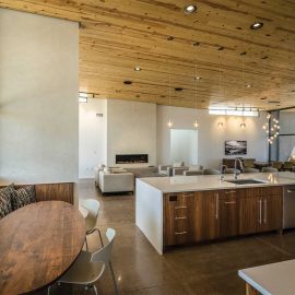open plan breakfast nook