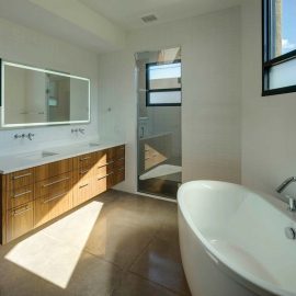 sleek bathroom