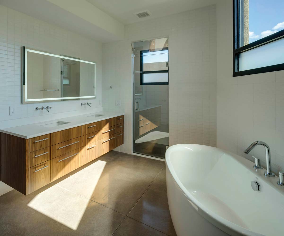 sleek bathroom