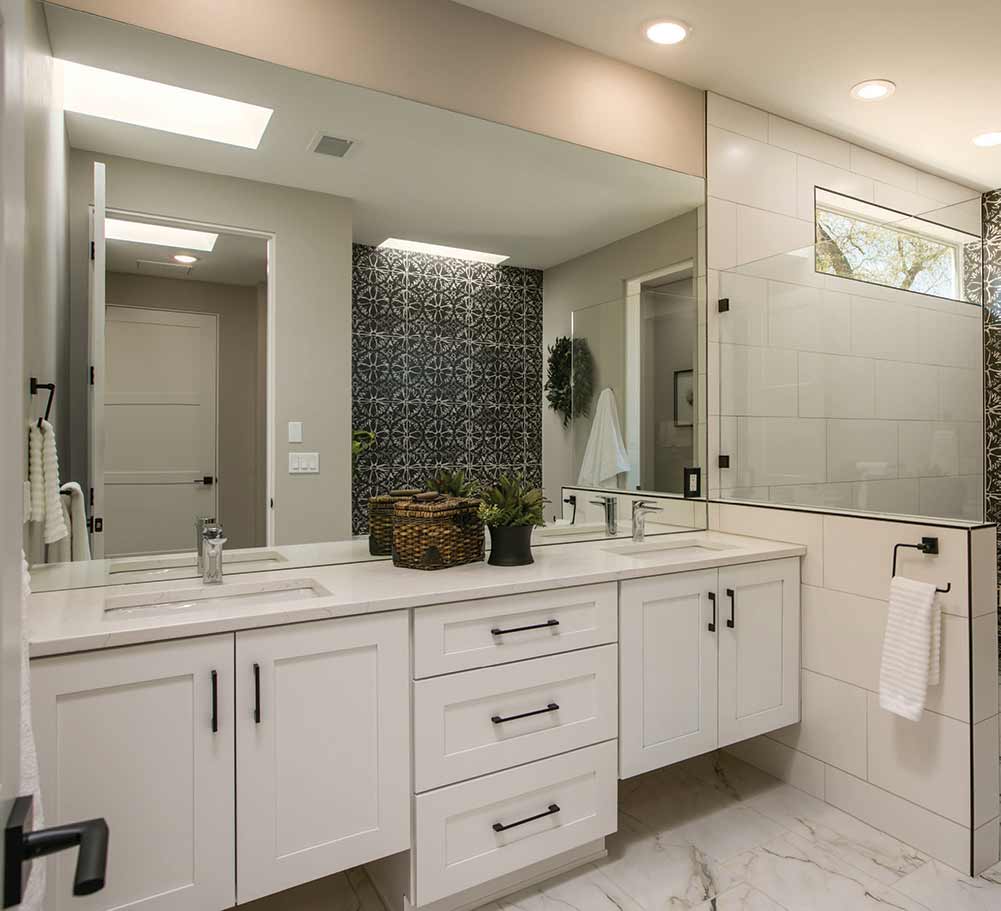 spaciously petite bathroom vanity