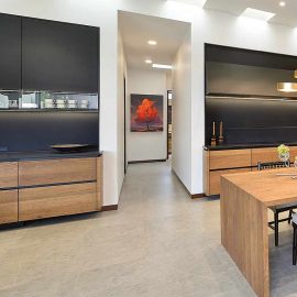 kitchen with induction range