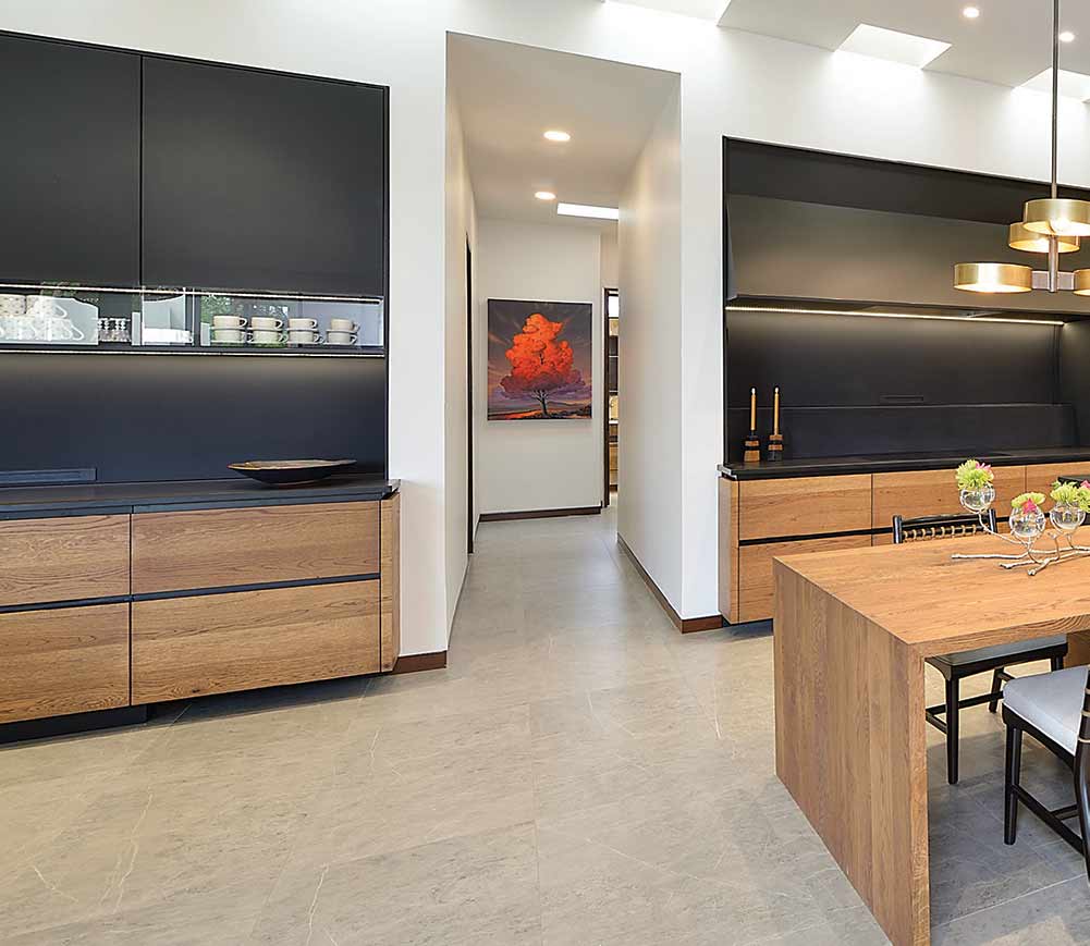 kitchen with induction range