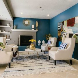 dramatic blue paint