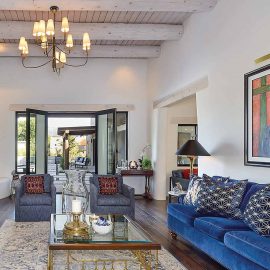 whitewashed walls and ceiling living room