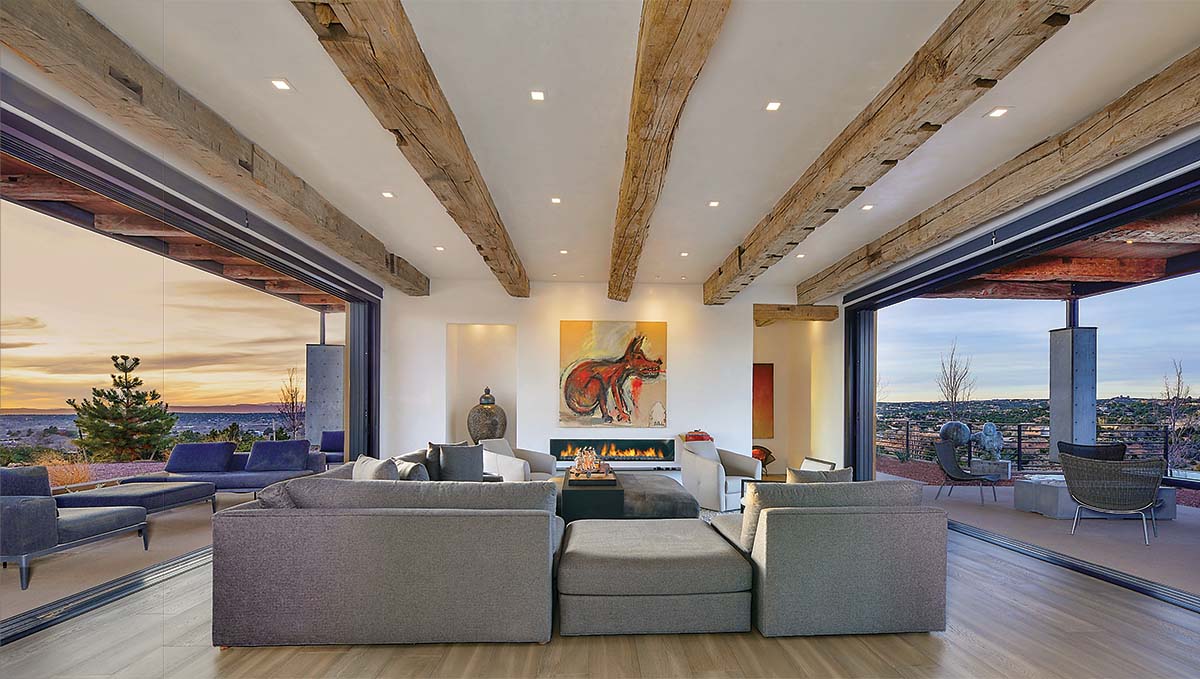 living room with a view