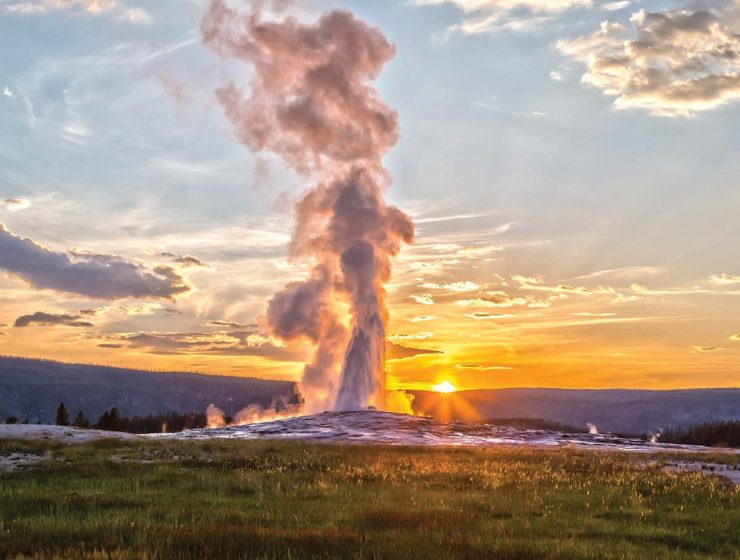 Yellowstone National Park geyser