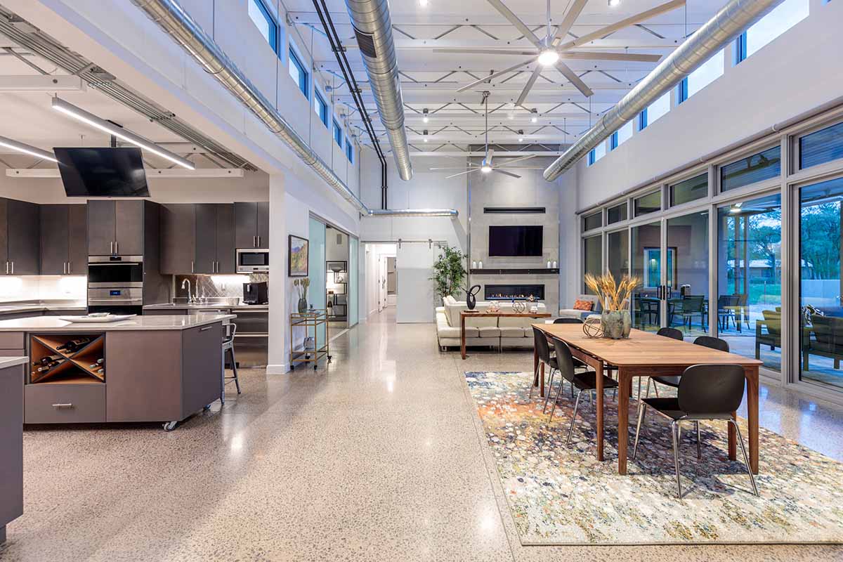 kitchen and dining