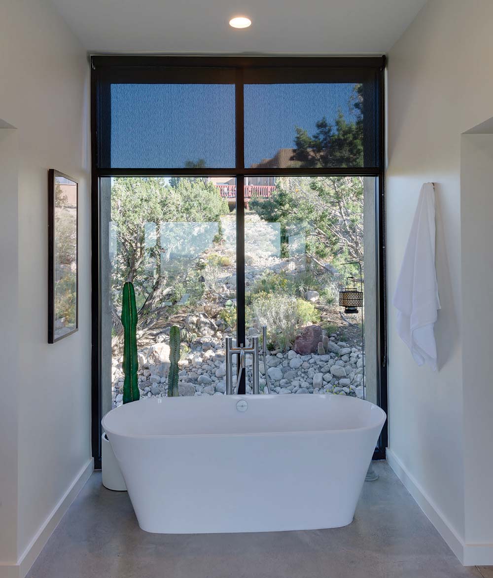 soaking tub with view