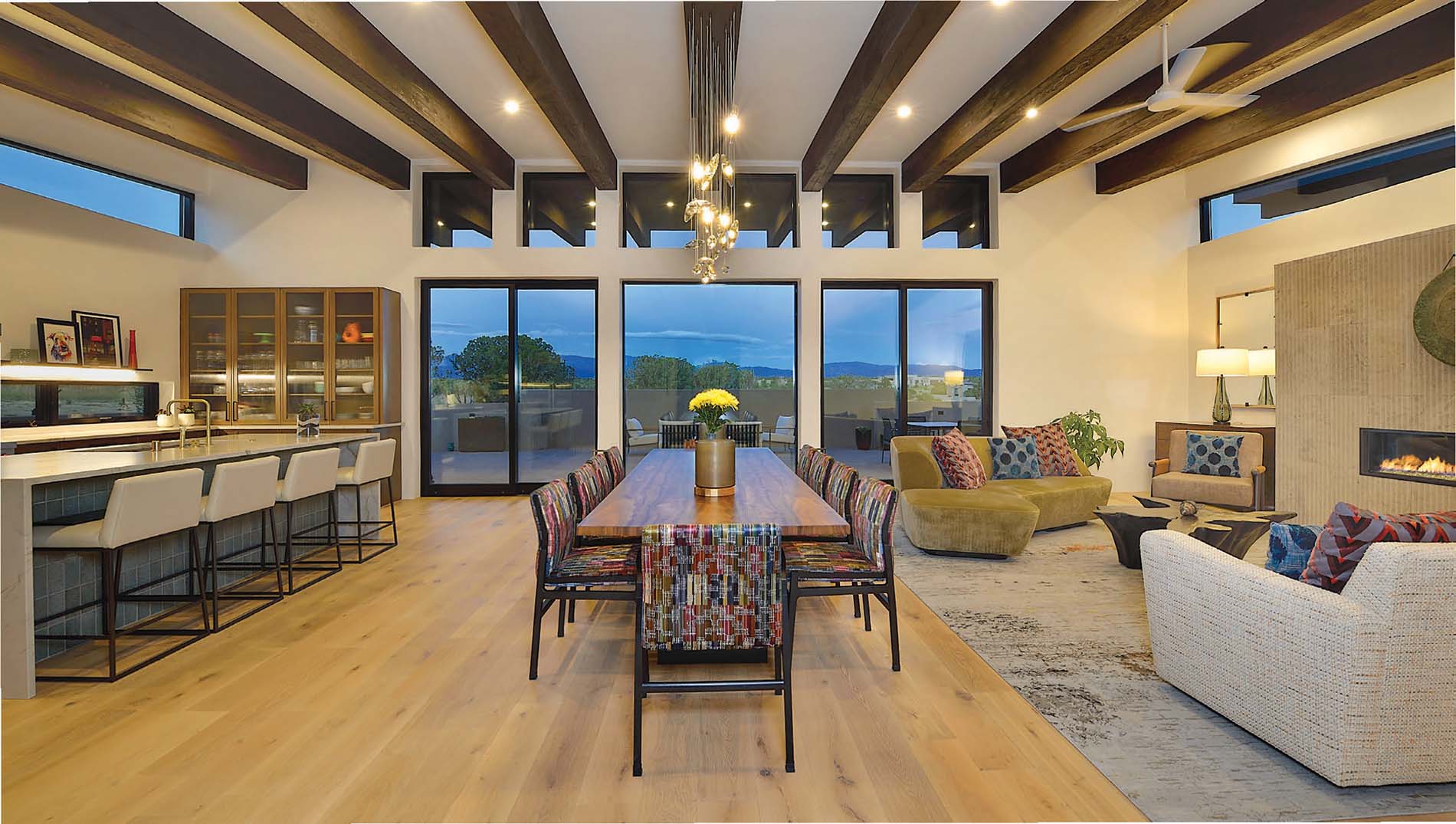living dining and kitchen