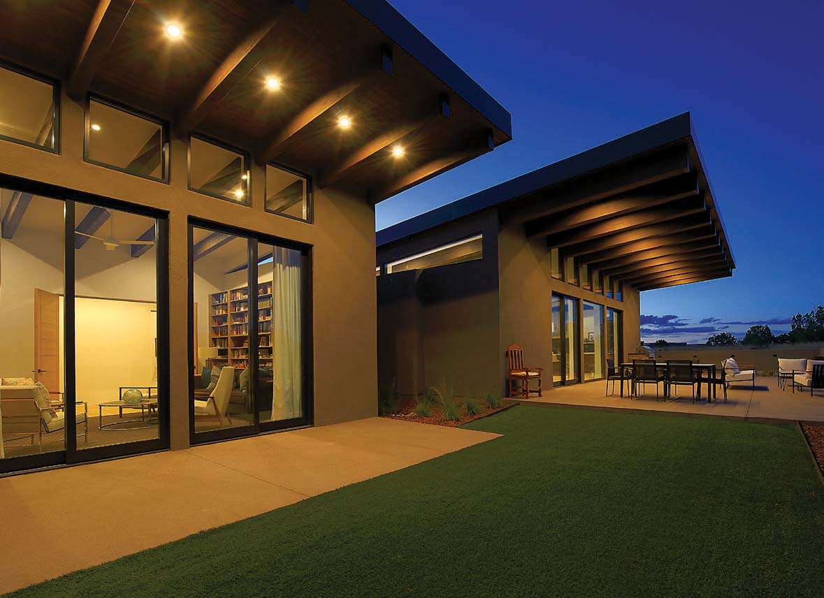 outdoors at dusk