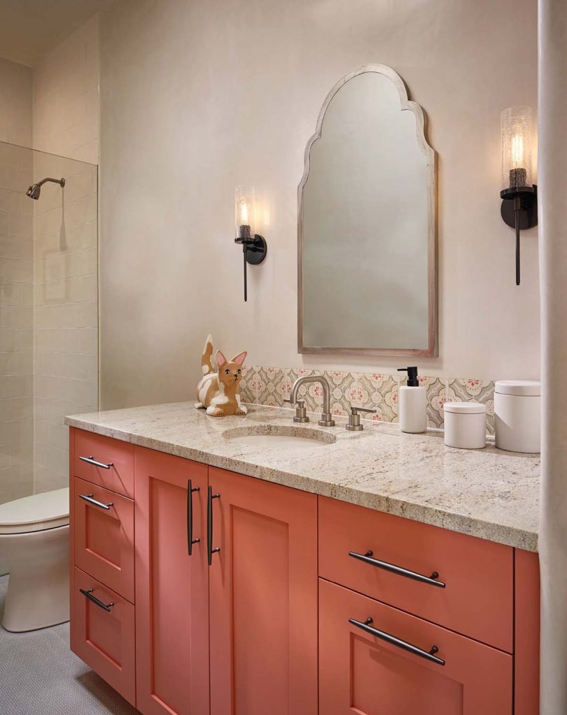 pretty in peach bathroom