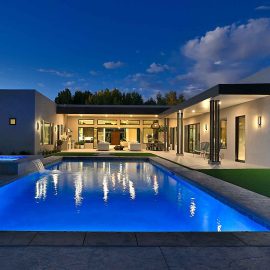 pool at twilight