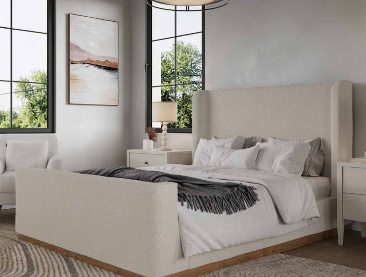 boucle bed frame