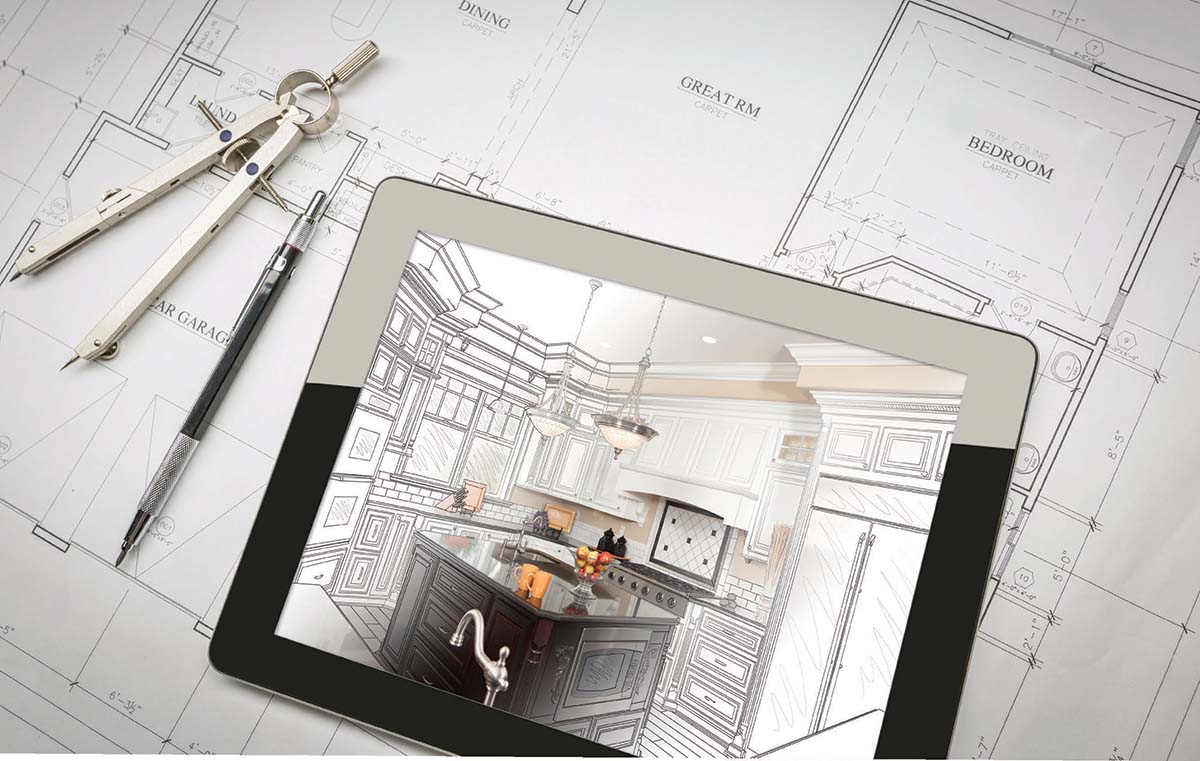kitchen remodel rendering