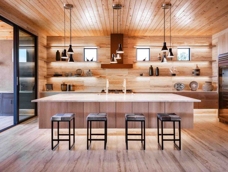 warm modern kitchen