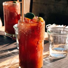 Los Poblanos Campo Bloody Marys with chile salt