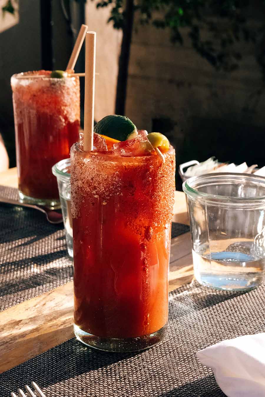 Los Poblanos Campo Bloody Marys with chile salt