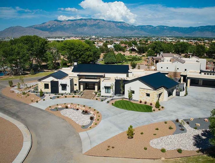 aerial view of home