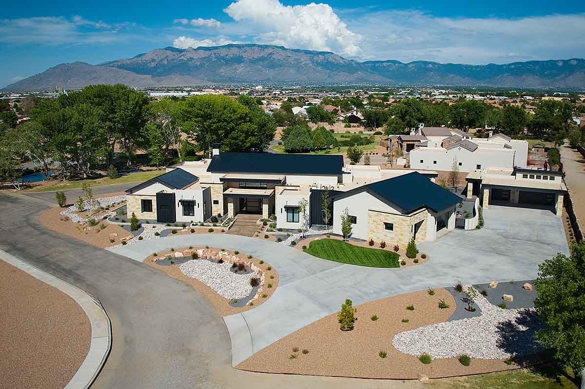 aerial view of home